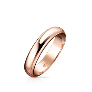 Обручальное кольцо из розового золота