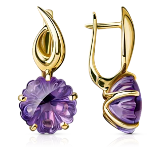 Серьги с аметистом