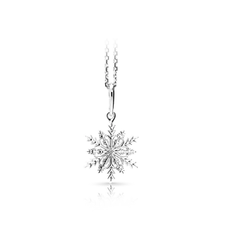 Подвеска "Снежинка" с бриллиантом