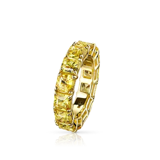 Кольцо с желтыми сапфирами