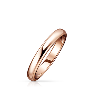 Обручальное кольцо из розового золота