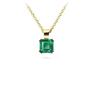 Золотая подвеска с изумрудом