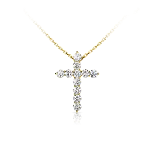 Крестик с бриллиантами