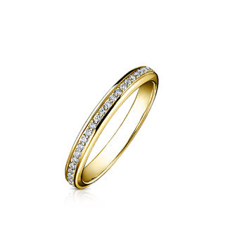 Обручально кольцо с бриллиантовой дорожкой