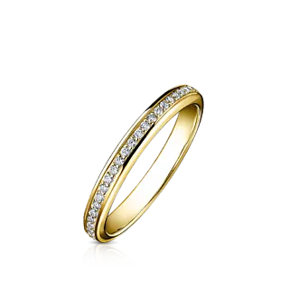 Обручально кольцо с бриллиантовой дорожкой
