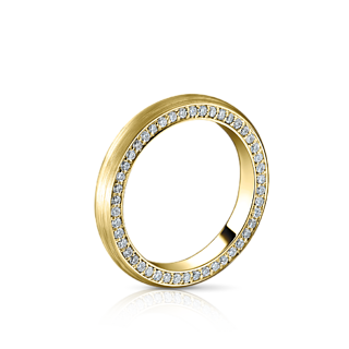 Обручальное кольцо из матового желтого золота