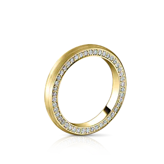 Обручальное кольцо из матового желтого золота