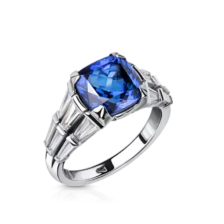Кольцо с танзанитом
