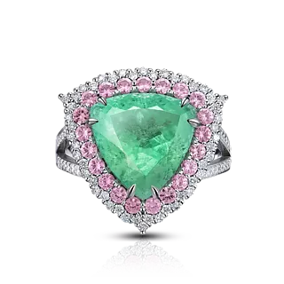 Кольцо с Уральским изумрудом