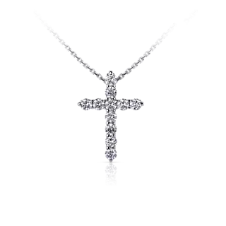 Крестик с бриллиантами