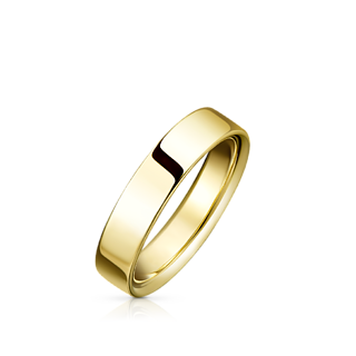 Обручальное кольцо из желтого золота.