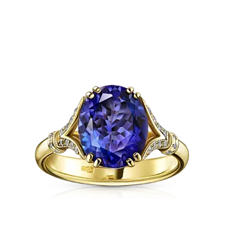 Кольцо с танзанитом