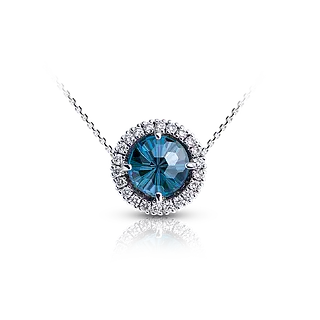 Подвеска с топазом London Blue.