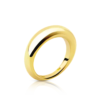 Объемное кольцо из желтого золота