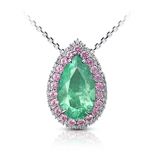 Подвеска с Уральским изумрудом