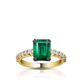 Кольцо с изумрудом