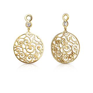 Золотые подвесы с бриллиантами