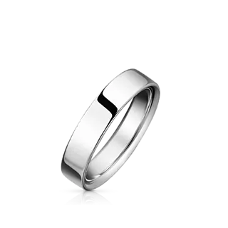 Обручальное кольцо из белого золота