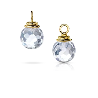 Подвесы с граненым горным хрусталем