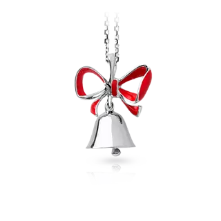 Подвеска "Колокольчик" из белого золота