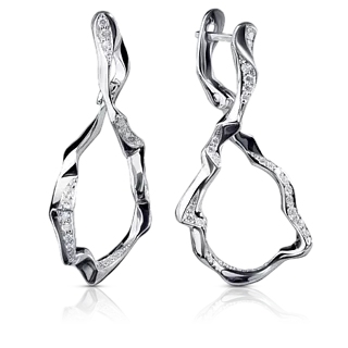 Серьги INFINITY с бриллиантами