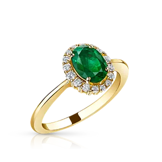 Кольцо с изумрудом