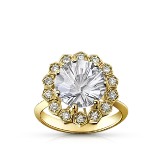 Кольцо с горным хрусталем