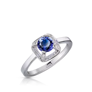 Кольцо с танзанитом и бриллиантами