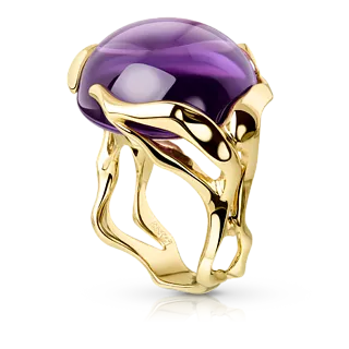 Золотое кольцо с аметистом