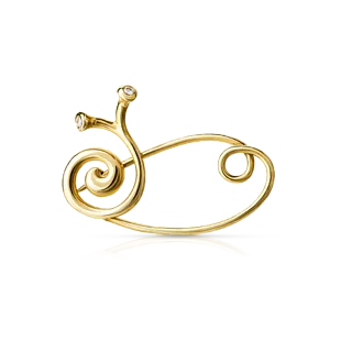 Золотая брошь с бриллиантами