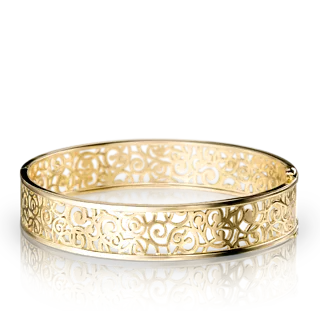 Широкий браслет HELIX из желтого золота