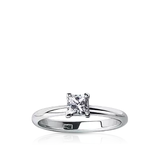 Кольцо с бриллиантом "принцесса"