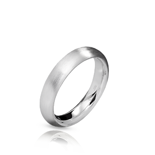 Обручальное кольцо из белого золота 