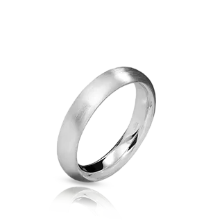 Обручальное кольцо из белого золота 
