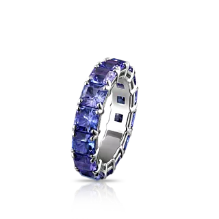 Кольцо с танзанитами